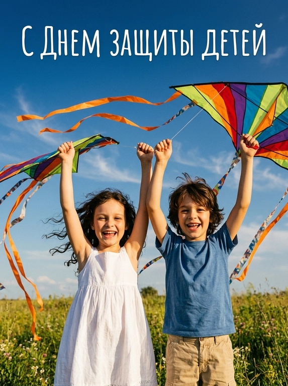 Открытка на 1 июня