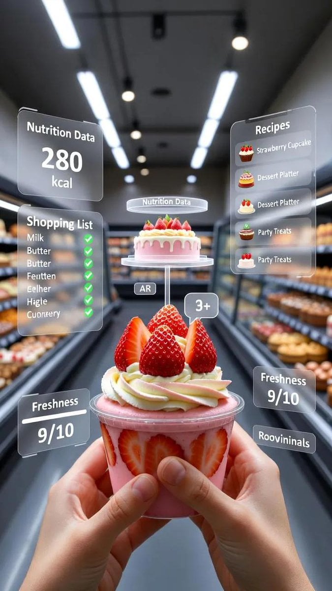 AR интерфейс джема в супермаркете