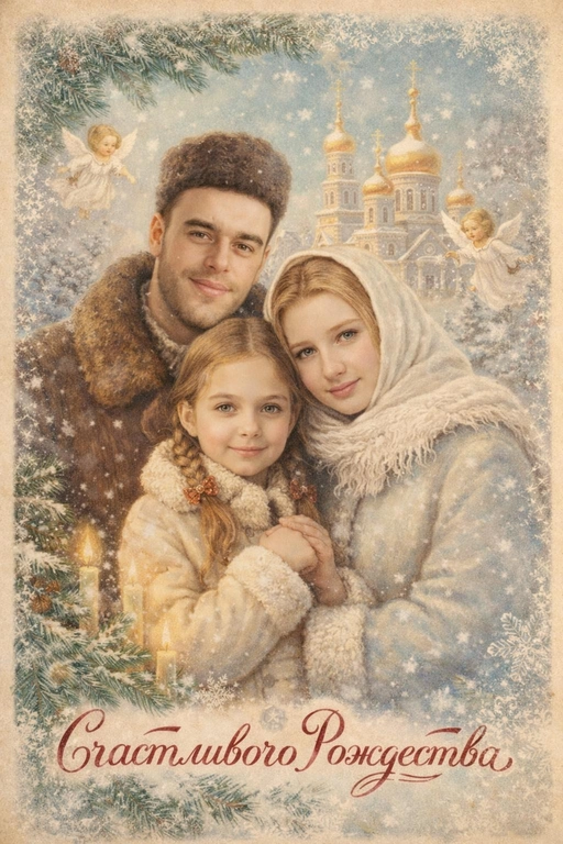 Рождественская открытка