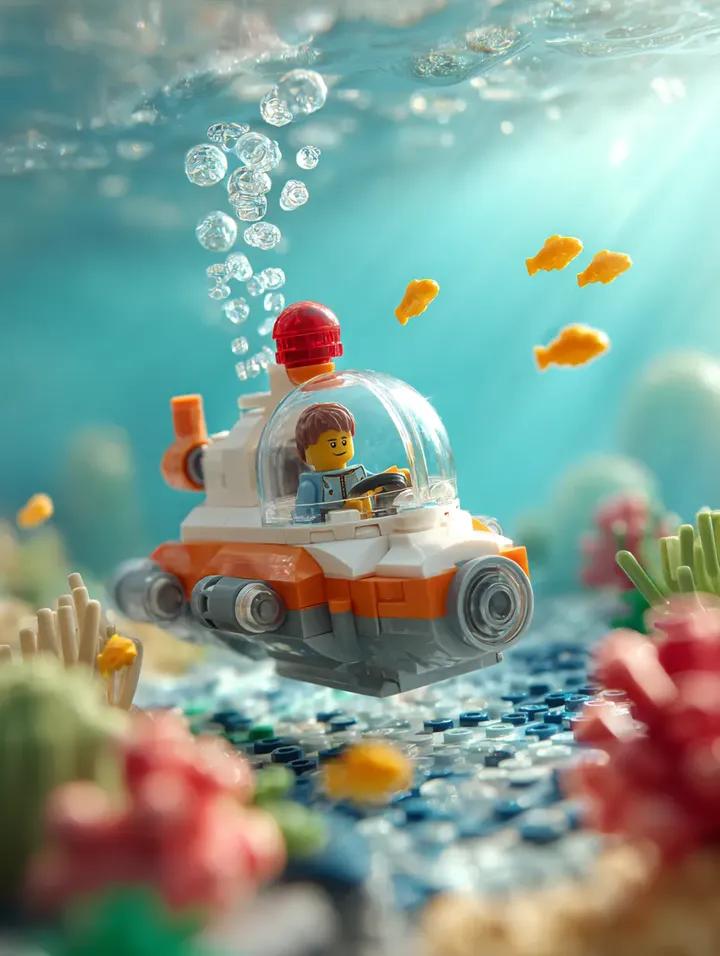 Подводный мир из LEGO кирпичей