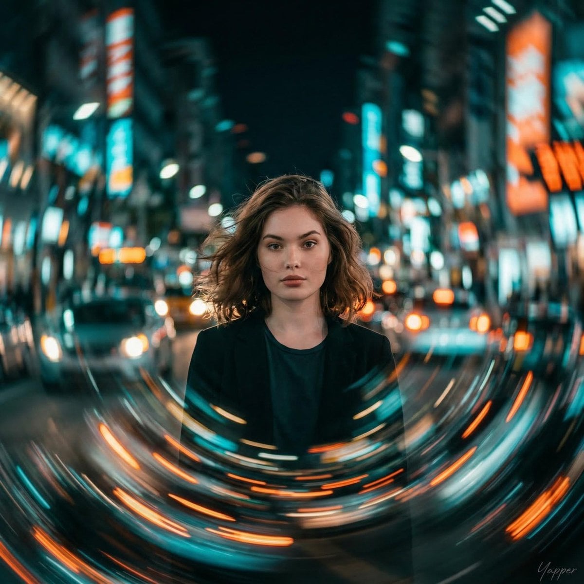 Девушка в спирали города