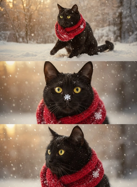 Зимний коллаж вашего питомца