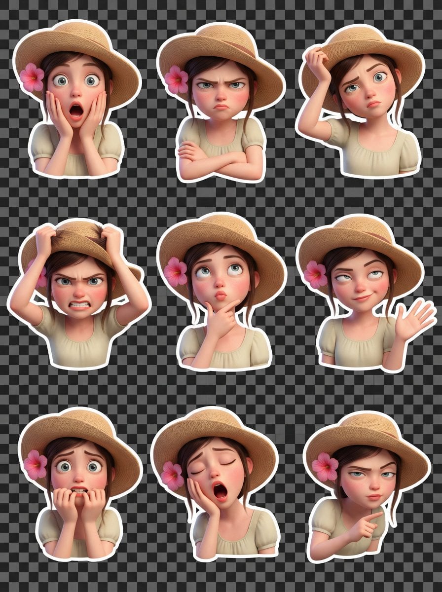 Pixar стикеры коллаж девушка