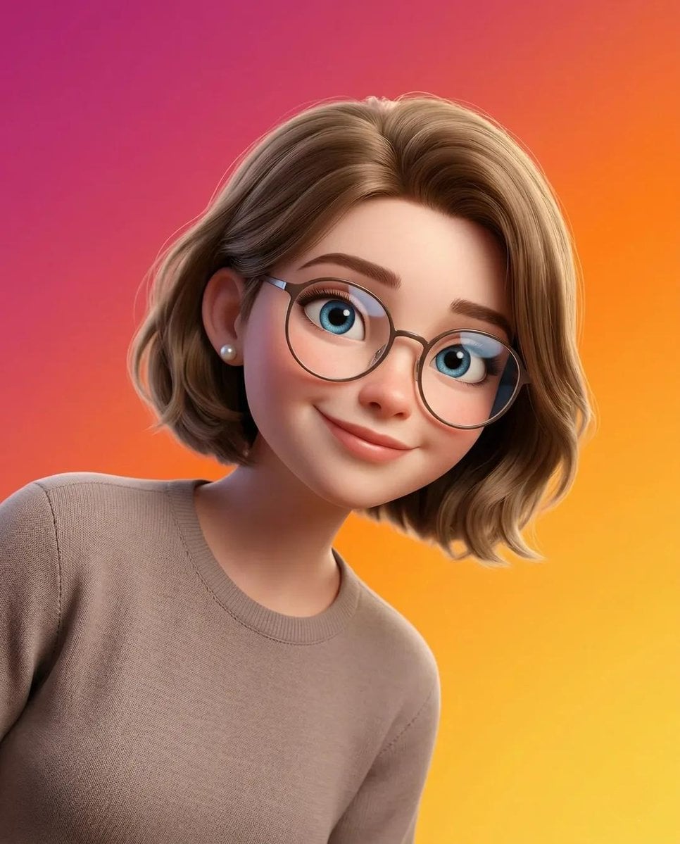 Pixar портрет в очках
