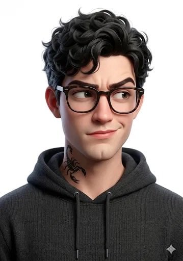 Портрет парня в стиле Pixar